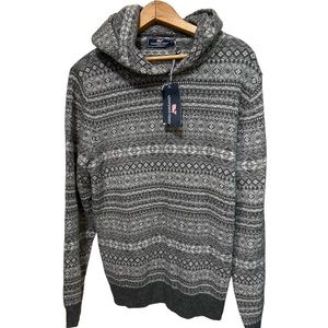 Vineyard Vines, Sweater Hoodie, Women's Medium, Gray, Long Sleeve